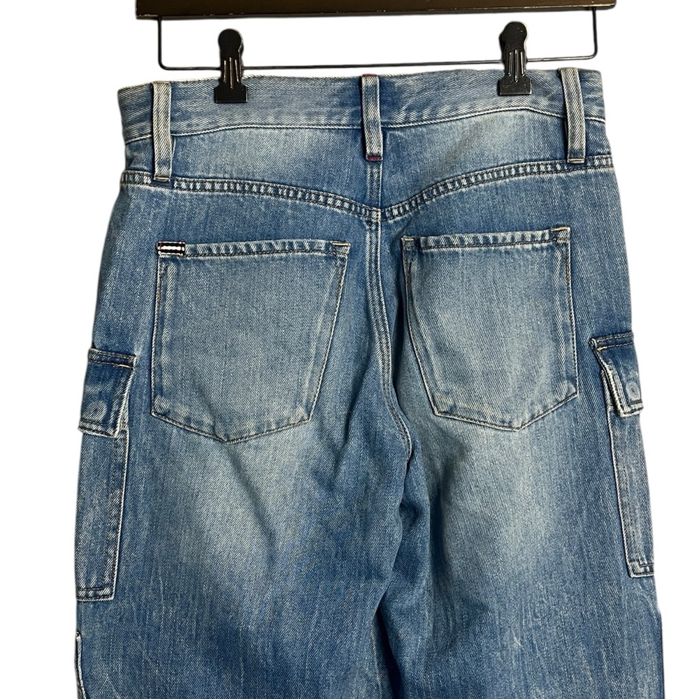 Alice + Olivia Cay Baggy Denim Cargo Pants in Brea Blue Size 25 - Picture 8 of 14